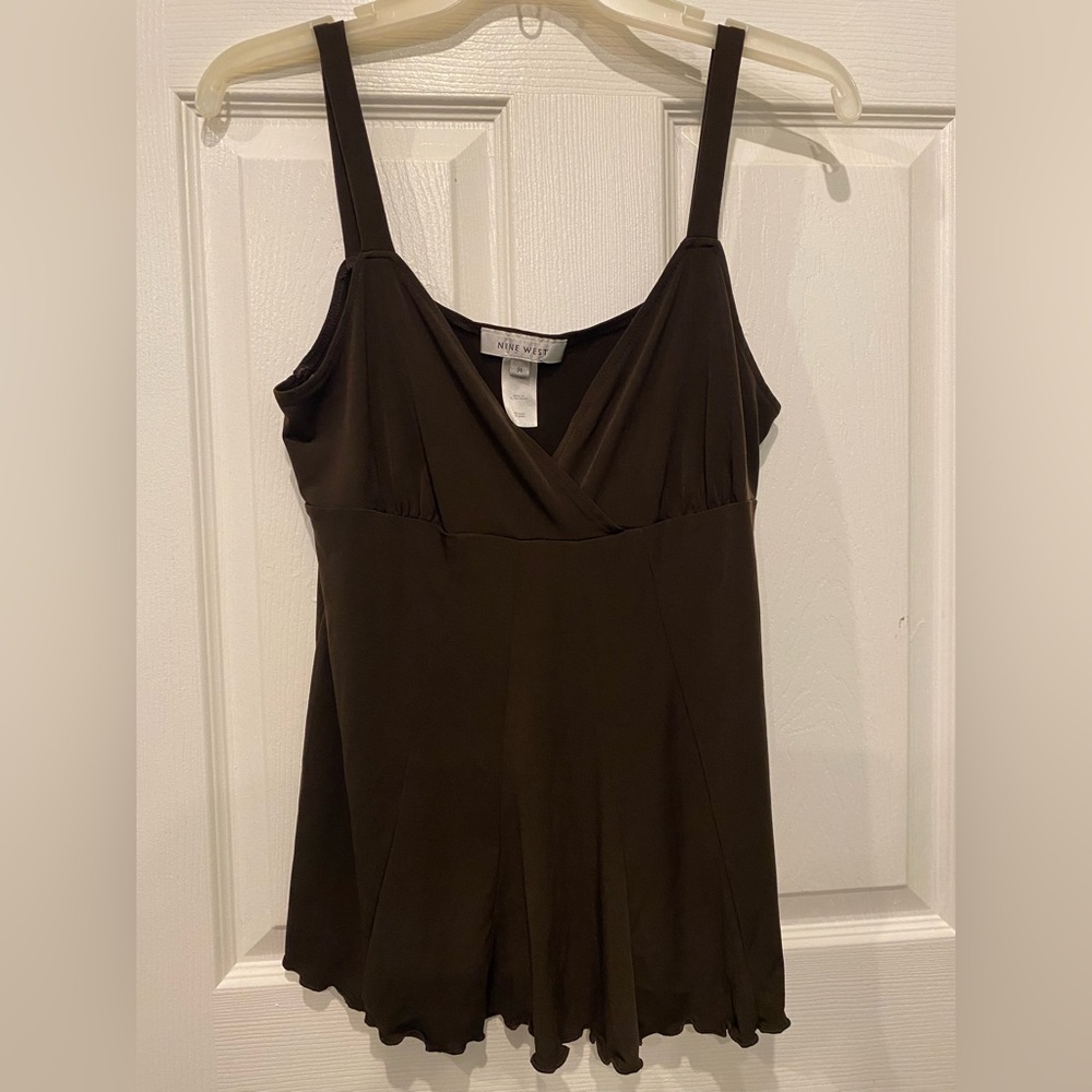 Nine West Chocolate Brown Top